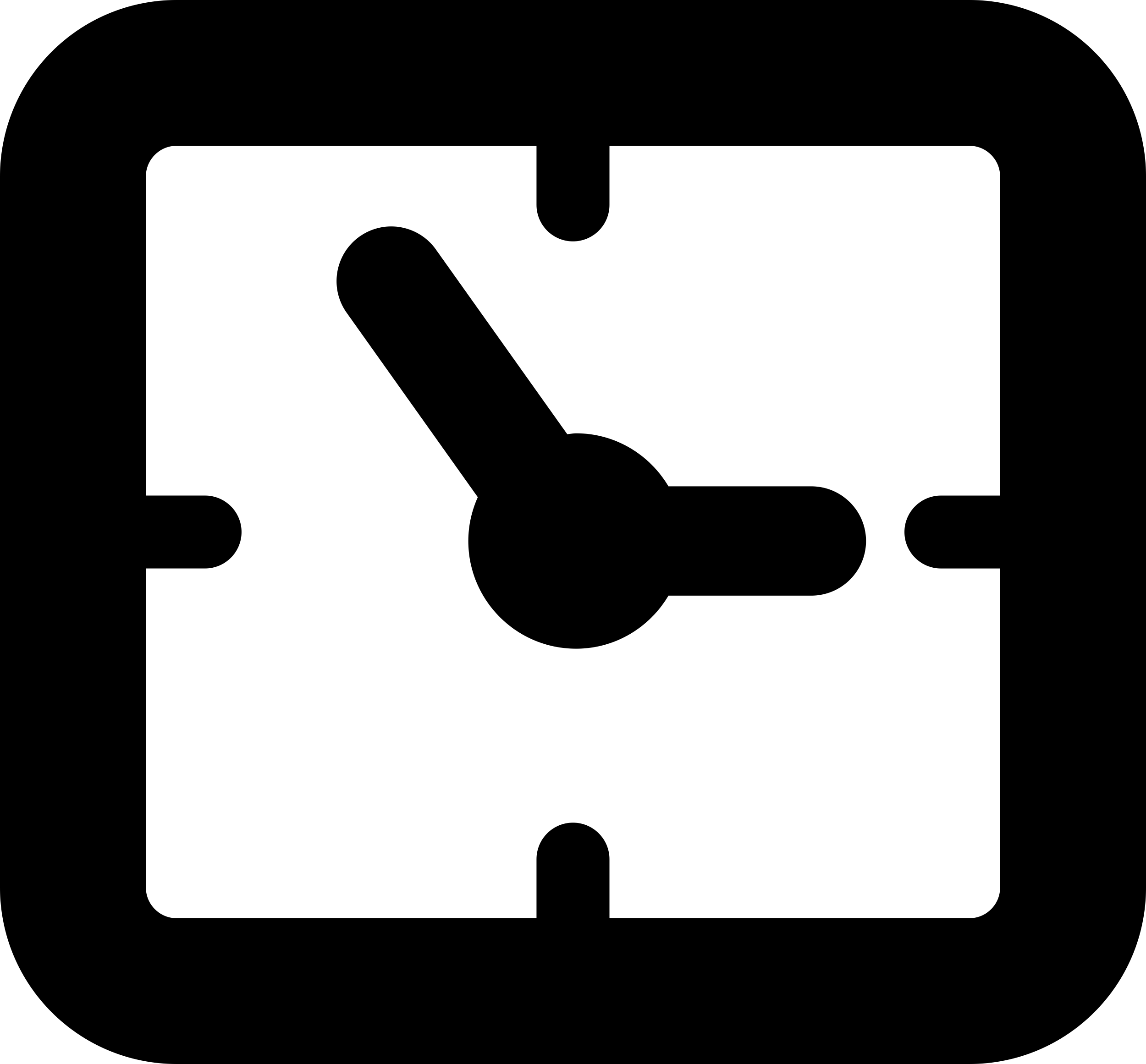 Clock Of Rectangular Shape Silhouette Svg Vector Free Vectors
